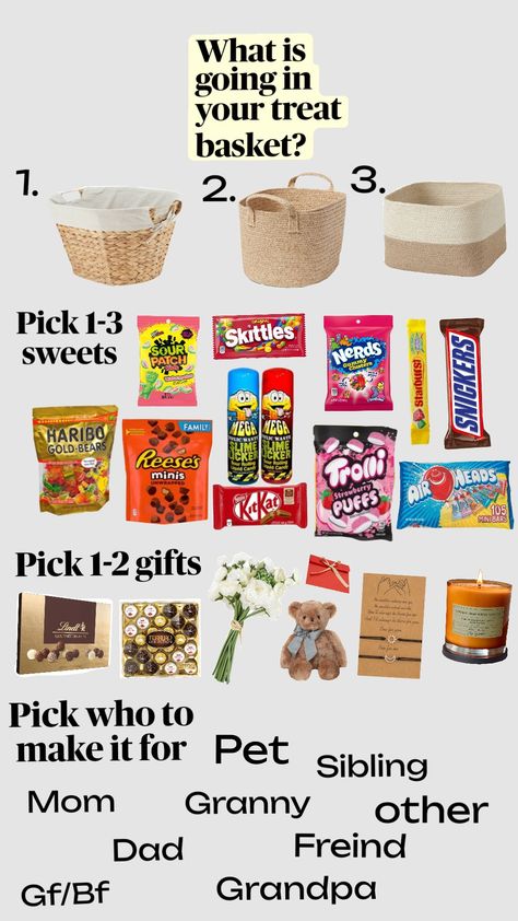 Make a treat basket for your special one! #Basket #Treat #loved1 Guest Bedroom Snack Basket, Snack Basket, Treat Basket, Special One, Mini Bar, Your Special, Guest Bedroom, Slime, Baskets