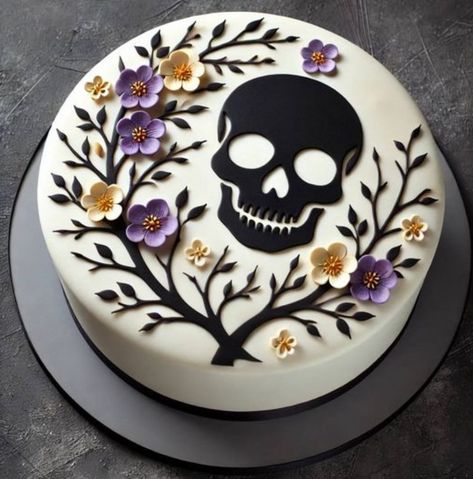 I Love Skulls (@skulls.lover) • Instagram photos and videos Skeleton Cake, Skull Cakes, Skull Cake, 18th Birthday Cake, Birthday Cakes For Women, Cakes For Women, Skull Makeup, Lowbrow Art, Cute Birthday Cakes