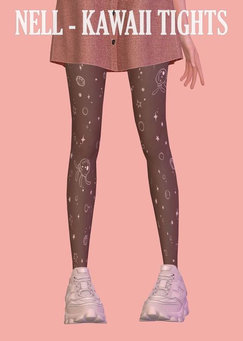 Softie Sims 4 Cc, Sims Cc Tights, Kawaii Tights, Sims4 Shoes, Sims Outfits, Sims 4 Nails, Sims 4 Traits, Cc Sims4, Cc Mods