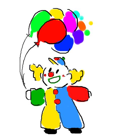 Cute Clown Doodle, Clown Drawing Aesthetic, Clowncore Drawing, Cute Clown Drawing, Clown Doodles, Cute Clown Art, Clown Animals, Clowncore Art, Clown Pfp