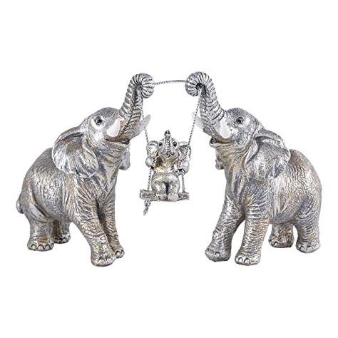 TOHLUCS Elephant Statue.Silver Elephant Decor for Women,Mom Gifts.Elephant Figurines Brings Good Luck.Decoration Ornaments for Living Room,Table Centerpiece, Shelf, Office Decor (Silver) Shelf Office Decor, Living Room Table Centerpiece, Ornaments For Living Room, Bookshelves With Tv, Shelf Office, Strong Symbol, Handmade Elephant, Living Room Ornaments, Table Decor Living Room