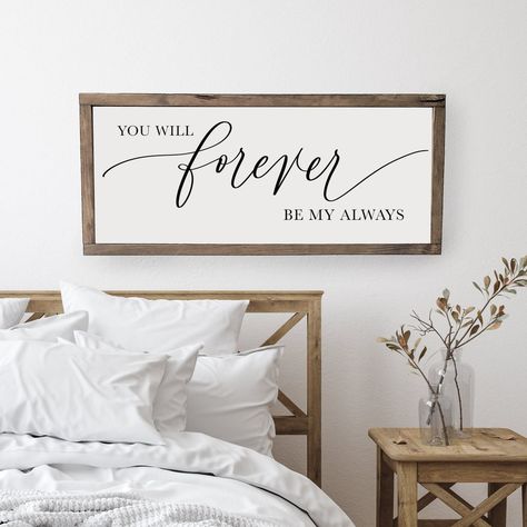 Bedroom Inspirations Master Black, Love Quote Signs, Sign Above Bed, Quote Signs, Sign For Bedroom, Home Wooden Signs, Wood Wall Plaques, Bedroom Signs, Wood Frame Sign