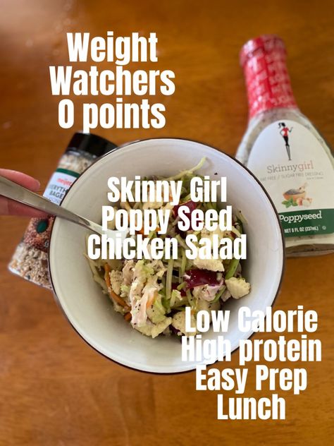 Weight Watchers Chicken Salad 0 Points, Chicken Salad With Poppy Seed Dressing, Poppy Seed Coleslaw Recipe, Chicken Slaw Salad, Low Fat Chicken Salad, Weight Watchers Salads, Low Calorie High Protein Lunch, Poppyseed Chicken Salad, Weight Watchers Chicken Salad