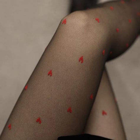 Elevate your style and add a touch of sweetness with our Heart Print Cute Sheer Black Tights Stockings Pantyhose. These adorable tights feature a delicate heart print and sheer black material that will make your legs look stunning. Perfect for any occasion, these tights will add a fun and flirty touch to any outfit. Heart Tights, Sheer Black Tights, Lizzie Hearts, Cute Tights, Red Tights, Stocking Tights, Valentines Outfits, Black Stockings, Thigh High Stockings