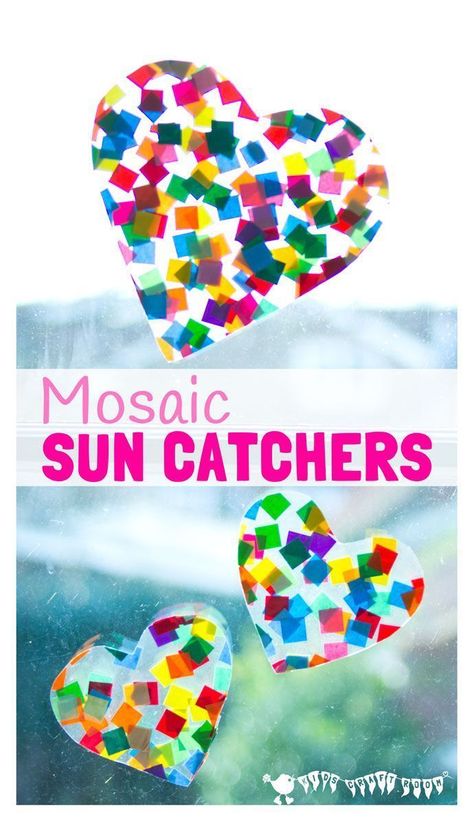 Påskeaktiviteter For Barn, Mosaics For Kids, Diy Vases, Windows Ideas, Heart Suncatcher, Vases Glass, Kids Craft Room, Suncatcher Craft, Valentine Crafts For Kids