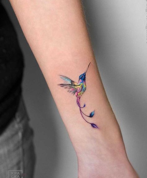 Miniature Tattoos, Small Hummingbird Tattoo, Bird Tattoos For Women, Tato Minimal, Tato Jari, Tato Lengan, Muster Tattoos, Tasteful Tattoos, Tattoos Geometric