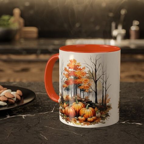 VisionaryLabs - Etsy Autumn Mugs, Fall Mugs, Boss Birthday Gift, Fall Coffee Mug, Beautiful Mugs, Boss Birthday, Spiced Apple Cider, Fall Mug, College Gifts