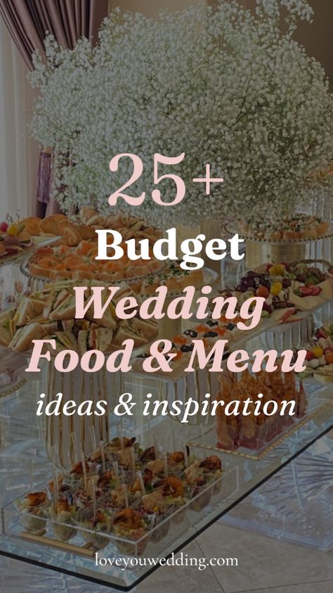 25+ Creative & Cheap Wedding Food Ideas. Planning a wedding and need cheap food ideas that don’t break the bank? We’re here to help! Whether you're thinking about a buffet, Mexican, Indian, BBQ, or more, we have the best budget wedding food and menu suggestions. These affordable wedding reception food ideas and DIY options will keep your guests happy without stretching your budget. Budget Wedding Food, Cheap Wedding Food Ideas, Buffet Menu Ideas, Cheap Wedding Food, Wedding Reception Food Ideas, Reception Food Ideas, Cheap Wedding Reception, Buffet Wedding Reception, Wedding Food Ideas