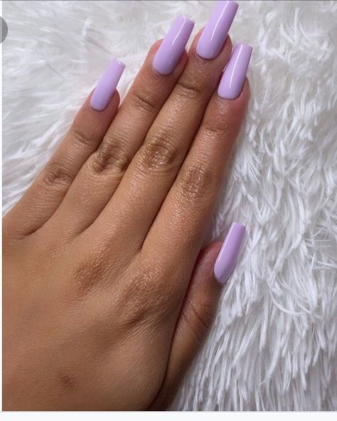 Purple Square Nails Design, Light Purple Square Nails, Purple Square Nails, Purple Press On Nails, Light Purple Nails, Nails Round, Light Blue Nails, Purple Square, Lilac Nails