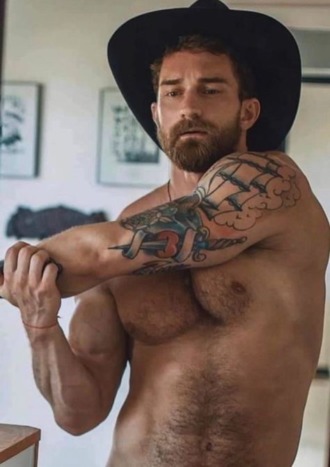 Follow @bluigi2002 and get more of the good stuff by joining Tumblr today. Dive in! Men Models, Cowboys Men, Handsome Older Men, Scruffy Men, Beefy Men, Inked Men, Country Men, Shirtless Men, Country Boys