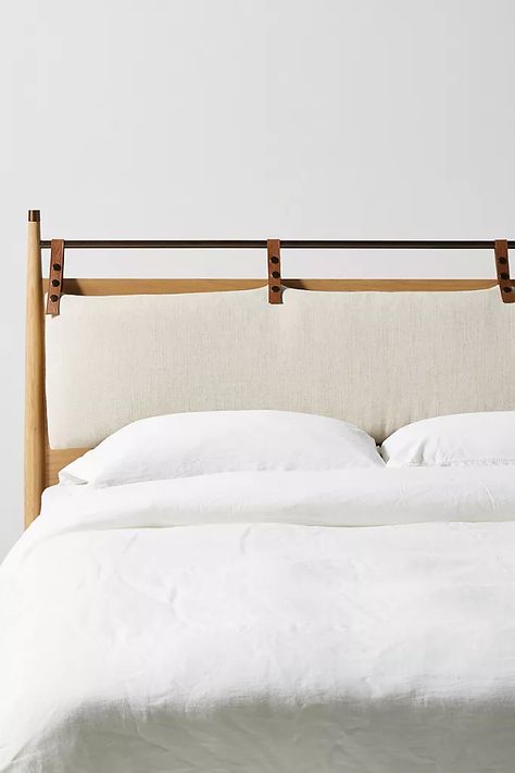 Hemming Linen Headboard Cushion | Anthropologie Headboard Cushion, Unique Headboards, White Linens, Linen Headboard, Minimalist Bed, Hanging Furniture, Leather Headboard, Cushion Headboard, Upholstery Foam