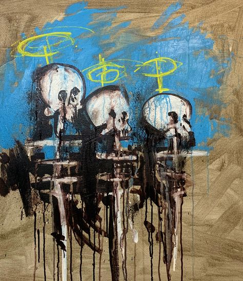 The Preacher, Contemporary Expressionism, Basquiat Art, Abstract Expressionist Art, Grunge Art, Expressionism Painting, Creepy Art, Dope Art, Ethereal Art