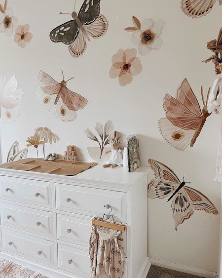 Butterfly Bedroom, Butterfly Room, Butterfly Nursery, Butterfly Wall Decals, Reborn Nursery, Baby Room Inspiration, Nursery Room Inspiration, Nursery Baby Room, Big Girl Rooms