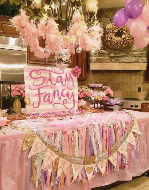 Fancy Nancy birthday party decorations. Stay Fancy™ Fancy Nancy Decorations, Fancy Fabulous And Four Birthday, Fancy And Three Birthday Party, 4 And Fabulous Birthday Party Ideas, Two Fancy Birthday Party Girl, Fancy Nancy Party Ideas, Four And Fabulous Birthday Party Ideas, Two Fancy Birthday Party, Two Fancy Birthday Party Ideas