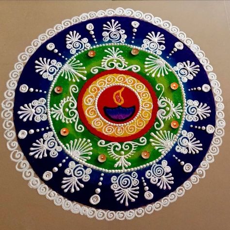 Diwali Rongali, Free Hand Rangoli Designs With Colours, Sanskarbharati Rangoli, Tuesday Rangoli, Alpana Designs, Sankranthi Rangoli, Diwali Rangoli Design, Color Rangoli, Sanskar Bharti Rangoli Designs