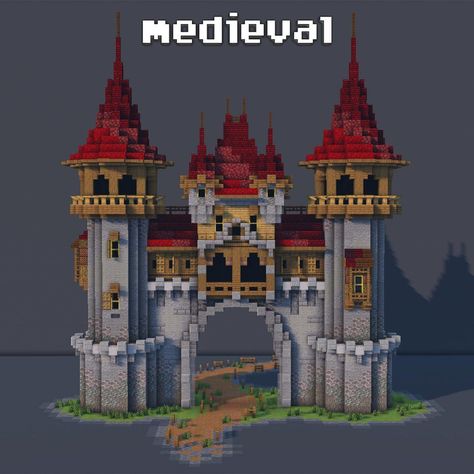 Medival Gate Minecraft, Minecraft Medieval Town Ideas, Gatehouse Minecraft, Dragon Stables Minecraft, Fantasy Town Minecraft, Gate Design Minecraft, Minecraft Gateway, Medival Minecraft Build Ideas, Minecraft Fortress Ideas