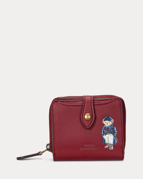 Polo Bear Compact Wallet Ralph Lauren Products, B Day Gift Ideas, Ralph Lauren Purse, Ralph Lauren Wallet, Ralph Lauren Looks, Ralph Lauren Polo Bear, Designer Wallet, Bear Shop, Women Ralph Lauren