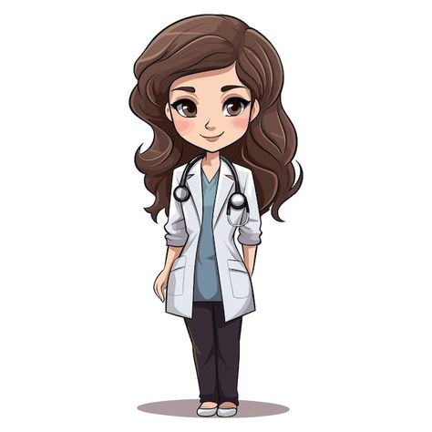 Family Picture Cartoon, Doctor Cartoon, Picture Cartoon, مشروعات العلوم, Birthday Book, Female Doctor, Ideas Creativas, Vector Art Illustration, Family Picture