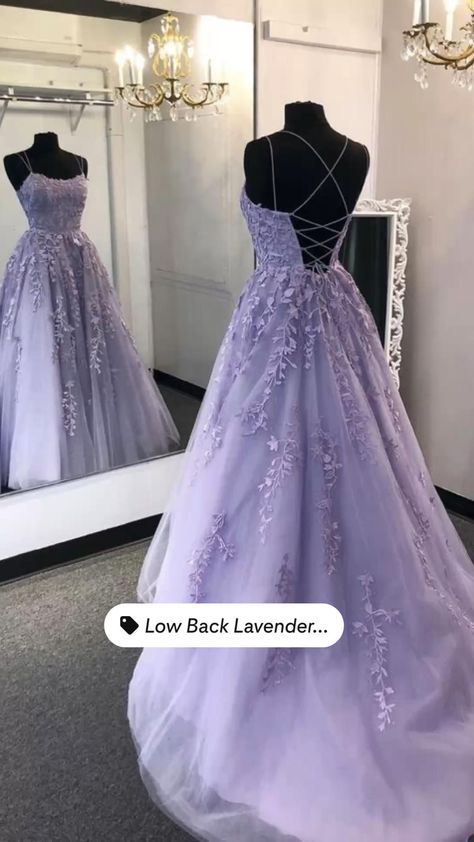 Vestido Color Lila, Lilac Prom Dress, Winter Formal Dress, Champagne Prom Dress, School Dance Dresses, Prom Dresses Long Lace, Winter Formal Dresses, Spaghetti Strap Prom Dress, Evening Party Gowns