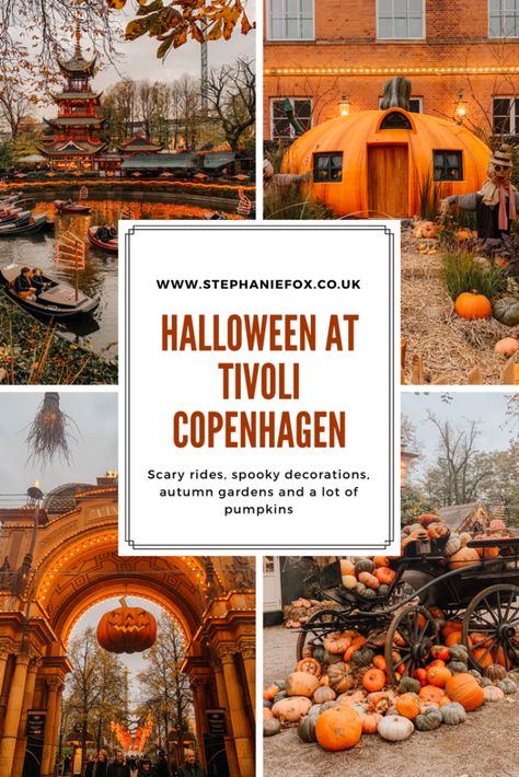 Halloween at Tivoli - pumpkins, scary rides, autumn gardens and mulled wine. #halloween #tivoli #copenhagen #denmark Scary Rides, Copenhagen Tivoli, Tivoli Gardens Copenhagen, Tivoli Copenhagen, Cosy Cafe, Copenhagen Travel, Halloween Travel, October Autumn, Christmas In Europe