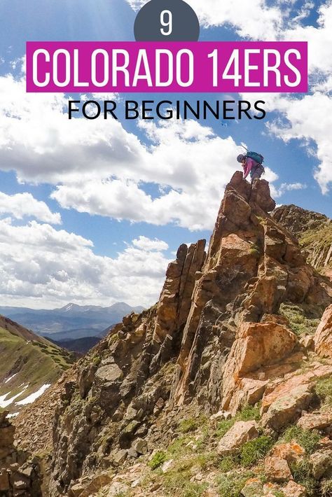 The best Colorado 14er hikes for beginners! All of the hikes on this list are on good trails with a good grade and terrain. While not exactly easy, they're doable for most reasonably fit hikers. #hiking #colorado #14ers #missadventurepants Colorado Hiking Trails, Colorado 14ers, Colorado Hikes, Hiking Colorado, Explore Colorado, Telluride Colorado, Colorado Adventures, Estes Park Colorado, Colorado Vacation