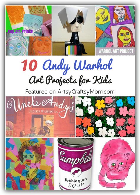 Andy Warhol Art, Warhol Art, Art Project For Kids, Montessori Art, Artist Project, Art Projects For Kids, Art Lessons For Kids, Ecole Art, Elementary Art Projects