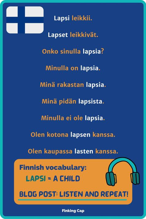 The word LAPSI in Finnish is weird! It changes so much in different cases and when it switches from singular to plural. Check out my blog, where you'll find the English translation AND the audio! Singular To Plural, Finnish Grammar, Learn Finnish, Finnish Language, Finnish Words, Singular And Plural, Egg Diet, Sentence Structure, Past Tense