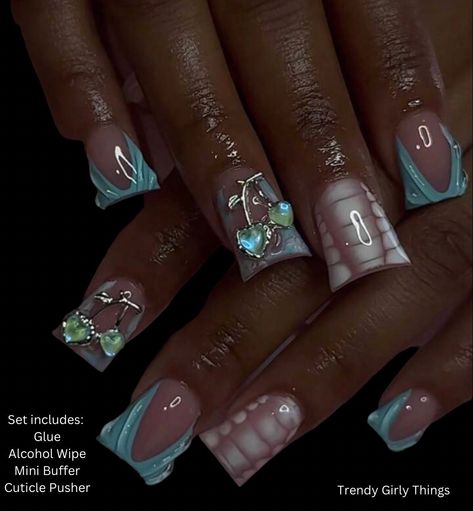 **Luxury Press-On Nails: Elevate Your Style with Elegance and Ease** --- **Welcome to the epitome of sophistication and convenience in nail fashion Sold over 100+ orders (on TT shop & IG)🎉 Now available on Etsy🥰 OUR nails are Trending NOW💓 Are you ready to transform your nails into a statement of luxury and elegance? Look no further than our exquisite collection of Luxury Press-On Nails. Designed for the modern individual who appreciates the finer things in life, our press-on nails offer unparalleled beauty and quality. Each set is meticulously crafted to provide a seamless blend of style, comfort, and durability, ensuring you can enjoy salon-quality nails from the comfort of your home.  Why Choose Our Luxury Press-On Nails?  **1. Superior Quality Materials   Our press-on nails are made Baby Blue Acrylic Nails Short, Calumet City, Luxury Press On Nails, Hard Nails, Duck Nails, Girly Acrylic Nails, French Tip Acrylic Nails, Short Square Acrylic Nails, Unique Acrylic Nails