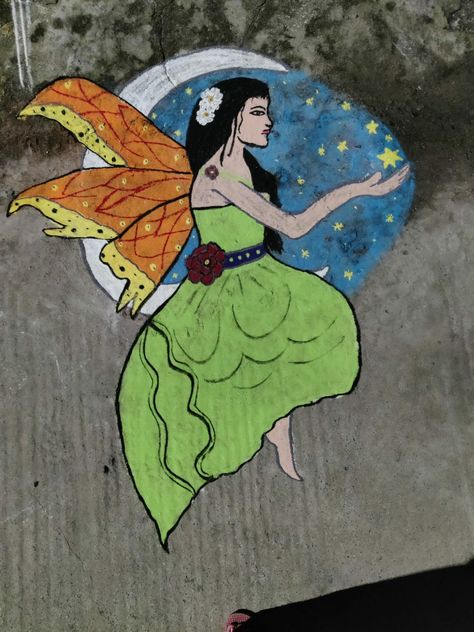 #rangoli#drawing#design#angel#girl#moon#star Rangoli Drawing, Angel Girl, Moon Star, Stars And Moon, Designs To Draw, Angel, Moon, Disney Princess, Disney Characters