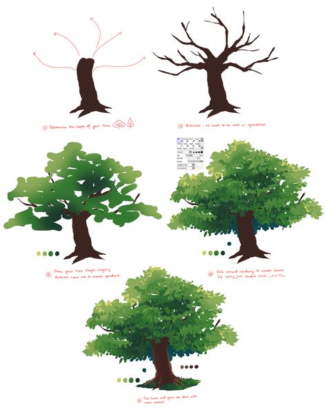 creepus: “ “ Anonymous asked you: Hey, is it okay if you like do a tutorial on trees and shrubs? PS: I looooooove your art and tutorial they are just soooooo wonderful, inspiratonal, amazing. ” aww thank you so much!! ;v; haha well I don’t know a lot... Draw A Tree, Etherington Brothers, Types Of Trees, غلاف الكتاب, Drawing Hair, Mc Escher, Seni Cat Air, 수채화 그림, Lukisan Cat Air