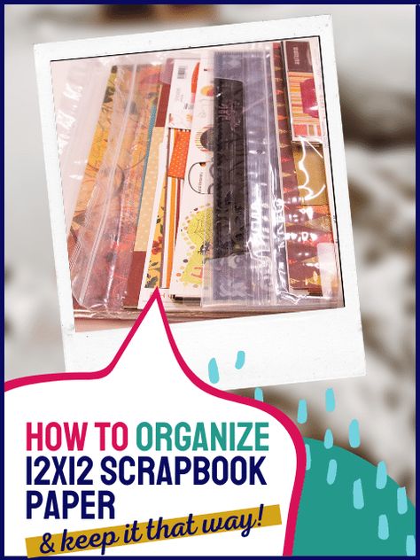 How To Use Scrapbook Paper, How To Organize Scrapbook Supplies, How To Organize Scrapbook Paper, Organize Scrapbook Paper, Scrapbook Sticker Organization, Scrap Paper Storage, Scrapbook Supplies Organization, Scrapbook Paper Organization, Craft Room Organization Storage