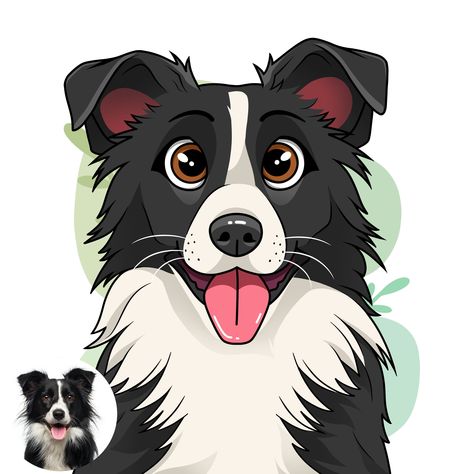 Dog Caricature, Custom Dog Gifts, Dog Illustration, Custom Cartoons, Portraits From Photos, Dog Drawing, Cat Portraits, Cartoon Dog, Cartoon Style