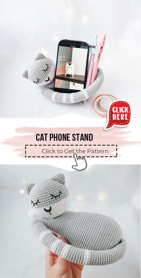 Crochet Cell Phone Stand, Crochet Phone Stand Free Pattern, Crochet Office Accessories, Support Telephone Diy, Crochet Cell Phone Holder Free Pattern, Crochet Phone Stand, Crochet Phone Case Pattern, Phone Holder Crochet, Crochet Phone Holder