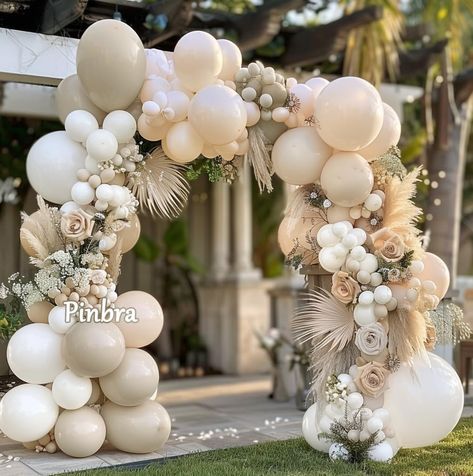 Amazon.com: White Balloon Garland Double Stuffed Blush Ivory Beige Balloons Cream White Balloons Different Sizes Neutral Balloon Arch Kit For Bridal Shower Wedding Baby Shower Birthday Baptism Party Decorations : Home & Kitchen White Party Balloons Decoration, Ivory Balloon Garland, Neutral Balloon Garland, White And Cream Balloon Arch, Neutral Ballon Arrangement, Gold White Beige Balloon Arch, Baloon Garland Pampas, Baptism Themes, Baptism Party Decorations