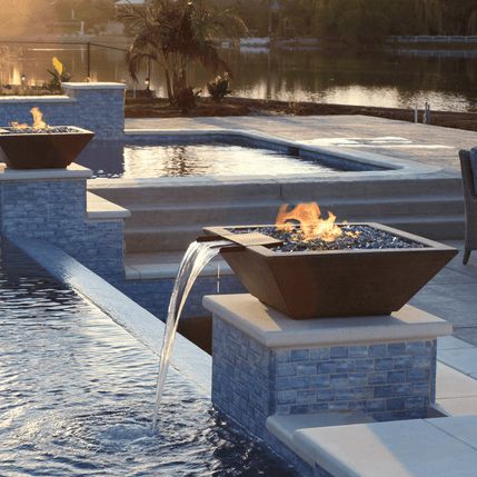 Fire — Boxhill & Co., LLC Winter Pool Covers, Lounging Area, Outdoor Sanctuary, Fire Pit Bowl, Fire Water, Pool Filters, Pool Light, Gas Fire, Fire Features