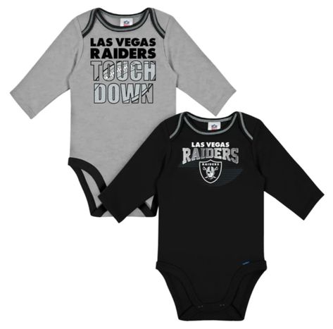 🏈👶 Exciting News Alert! We’re thrilled to announce that we are now officially licensed with NFL Official for baby apparel! 🎉 Deck out your little ones in style with our exclusive NFL collection designed just for them. The kickoff of something special! 🚀 #NFL #BabyApparel #OfficiallyLicensed #NewArrivals #FootballSeason #Averybelle #averybelleapparel #gerber #gerberbaby Trendy Bodysuits, Baby Dress Set, Raiders Logo, Baby Size Chart, The Raiders, Team 2, Cotton Sleepwear, Las Vegas Raiders, Fashion Now