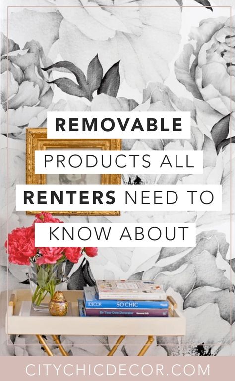 If you live in a rental apartment and struggle decorating it, you need to know about these removable and temporary products. From wallpaper, to flooring and backsplashes, these cheap items will blog you away! #rentalhomedecorating #rentaldecorating #rentalapartmentdecorating #removablewallpaper #removablebacksplash #removableflooring Rental House Decorating, Renter Friendly Decorating, Rental Makeover, Renter Hacks, Up Artwork, Rental Home Decor, Rental Bathroom, Apartment Hacks, Rental Kitchen