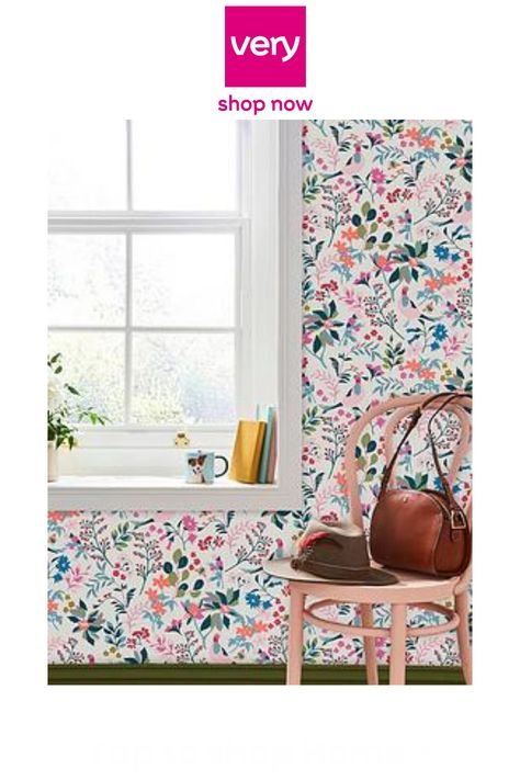 Joules field edge floral wallpaper give your home a classic heritage look and feel with a showcase of nature at its Flowers Intertwined, Navy Wallpaper, Versace Home, Graham & Brown, Contemporary Wallpaper, Pink Paint, Wallpaper Direct, Wallpaper Online, Wallpaper Roll