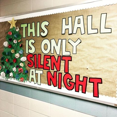 WeAreTeachers on Instagram: “Now this is one truthful holiday bulletin board! 😂 📷: @puttingwordsinyourmouth #weareteachers #iteach #iteachtoo #teacherstruggles…” Christmas Bulletin Board Ideas, December Bulletin Boards, Hallway Decorations, Hallway Bulletin Boards, Christmas Hallway, Holiday Bulletin Boards, Christmas Bulletin Boards, School Hallway, Christmas Door Decorating Contest