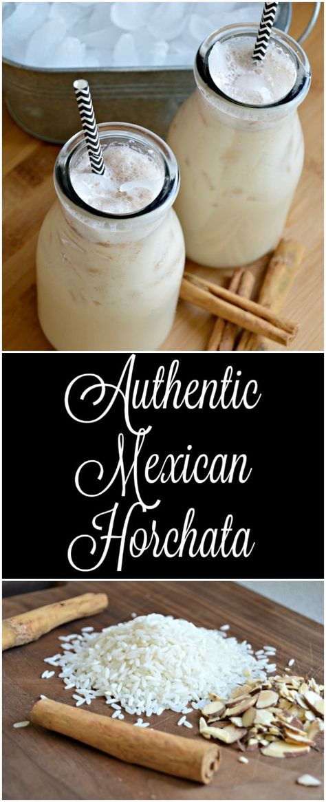 Mexican Food Easy, Raspados Recipe, Horchata Recipe Mexican, Mexican Horchata, Homemade Horchata, Dominican Recipes, Horchata Recipe, Authentic Mexican Recipes, Light Drinks