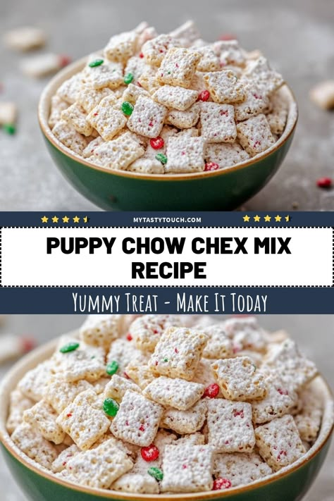 I love making this Puppy Chow Chex Mix for special occasions and snack time! It's a simple and delightful treat that combines sweet and crunchy flavors. Perfect for sharing or enjoying all by myself! Check out the recipe and make some today! Chex Mixes Recipes, Homemade Chex Mix Recipe Oven, Checks Mix Recipes, Chec Mix Recipe, Chex Puppy Chow Recipe, Sweet Chex Mix Recipes, Easy Puppy Chow Recipe, Easy Puppy Chow, Puppy Chow Chex Mix