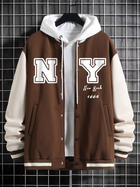 Baseball Jacket Men, Men Jackets, Stylish Hoodies, Varsity Jacket Men, Casual Outerwear, Active Jacket, Baseball Jacket, Fall Jackets, Mens Outerwear