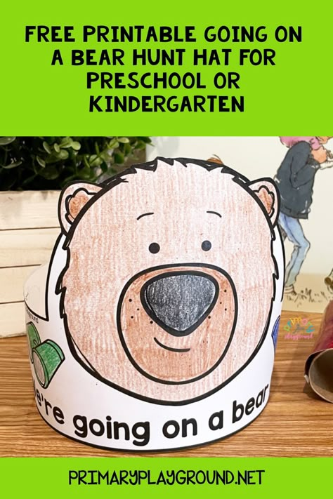 We LOVE activities to go with books! This Bear Hunt Printable Hatt is a fun activity for your kids to recall and retell the story. Bear Crafts Kindergarten, Going On A Bear Hunt Snack, B Is For Bear Preschool, Teddy Bear Crafts For Preschoolers, We're Going On A Bear Hunt Outdoor Activities, Corduroy Book Activities Preschool, Bear Week Preschool, Going On A Bear Hunt Activities Eyfs, Bear Books For Preschool