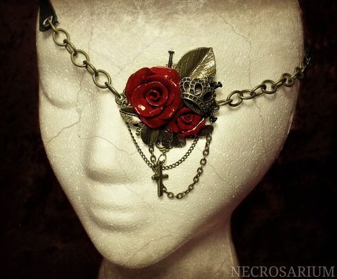 Visual Rose Eyepatch 3 by Necrosarium.deviantart.com on @deviantART Pretty Eyepatch, Rose Eyepatch, Flower Eyepatch, Eyepatch Aesthetic, Steampunk Eyepatch, Steampunk Eye, Pirate Eye, Human Sacrifice, Anting Manik