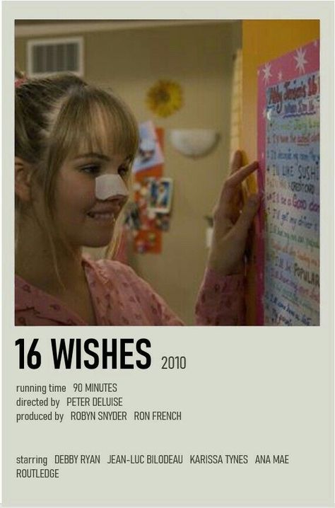 16 Wishes, Romcom Movies, Indie Movie Posters, Movies To Watch Teenagers, Movie To Watch List, Iconic Movie Posters, Movie Card, Girly Movies, Film Posters Minimalist