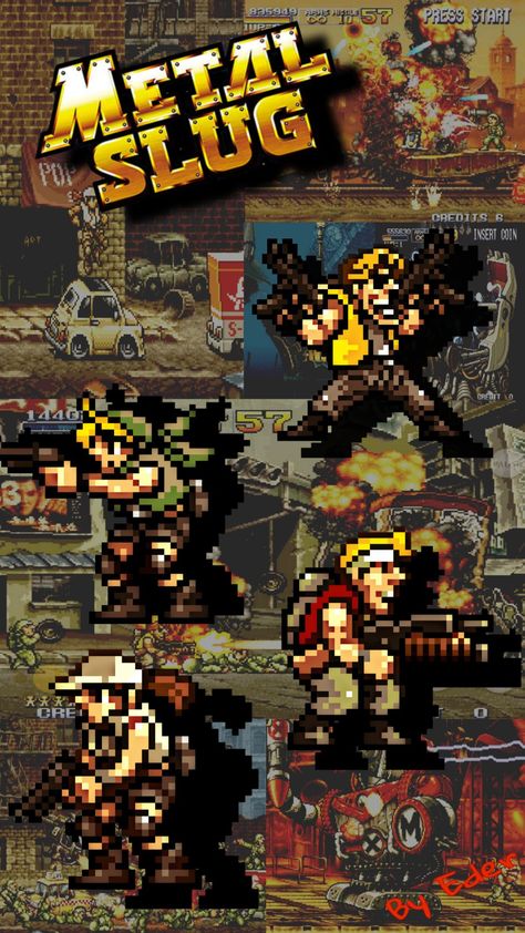 Metal Slug Wallpaper Metal Slug Art, Metal Slug Artwork, Metal Slug Personajes, Arcade Wallpaper, Videogames Wallpaper, Slug Art, Geeky Wallpaper, R6 Wallpaper, Retro Games Wallpaper