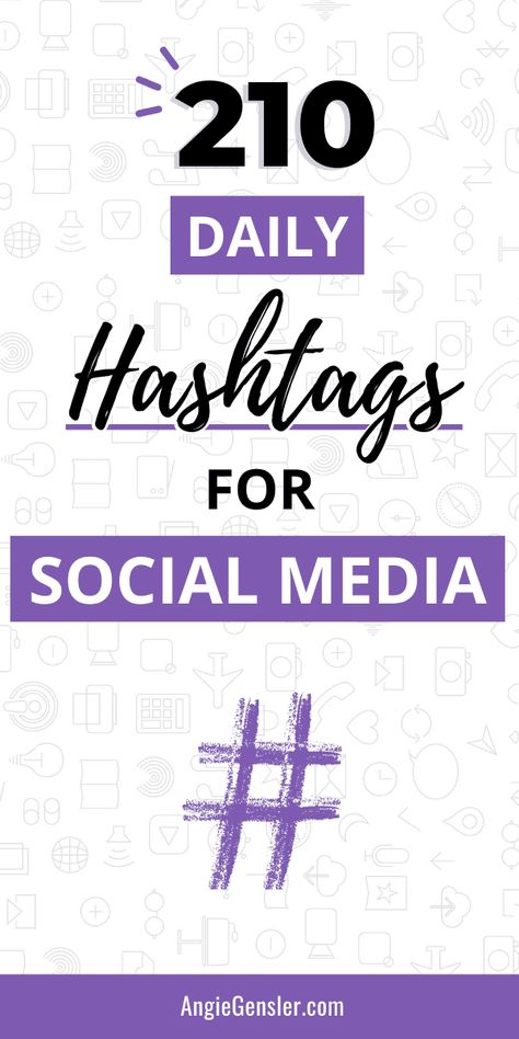 Want better results with your social media marketing? This list of 210 Daily Hashtags will get you more exposure and engagement! Marketing Quotes Funny, How To Use Hashtags, Social Media Marketing Quotes, Social Media Marketing Facebook, Agency Logo, Social Media Marketing Instagram, Social Media Content Calendar, Social Media Resources, Business Social Media