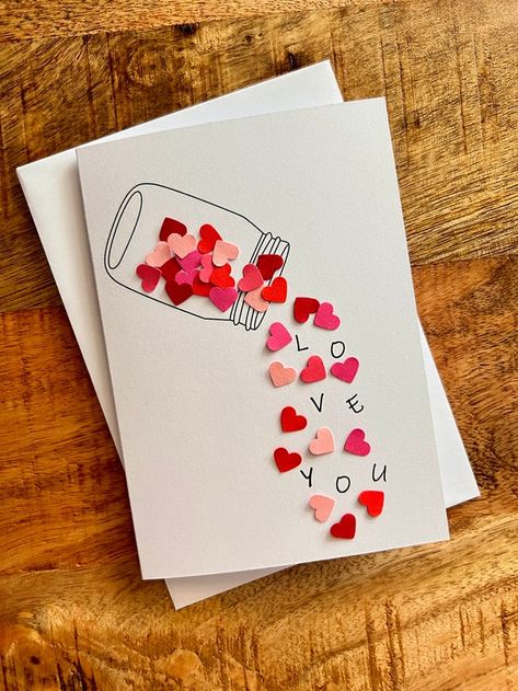 byLucyDesigns2020 - Etsy UK Handmade Cards For Boyfriend, Diy Cards For Boyfriend, Homemade Gifts For Boyfriend, Card Valentines Day, Handmade Gifts For Boyfriend, Card Design Handmade, Personalised Gifts Diy, Love Scrapbook, Birthday Gifts For Boyfriend Diy