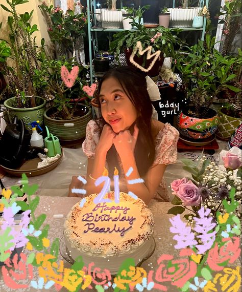 Celebrating her 21st birthday with floral. Happy birthday to the queen! Doodles on iPhone edit. Drawn On Photos Aesthetic, Doodle Pics Instagram, Photos With Drawings On Top, Doodling On Photos Aesthetic, Cute Doodles On Photos, Ipad Doodles On Photo, Doodle Pictures Aesthetic, Doodle Art On Photos, Drawing On Pictures Instagram