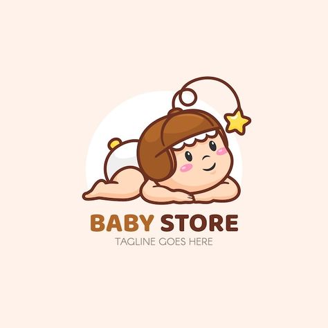 Baby Logo Branding, Storing Baby Clothes, Family Logo, Free Logo Templates, Baby Logo, Circular Logo, Moon Logo, Rainbow Logo, Baby Banners